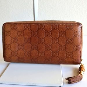 Authentic brown leather Gucci wallet
